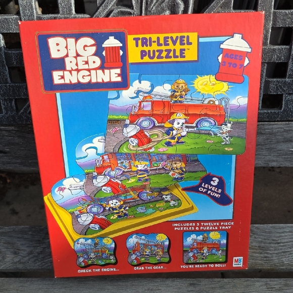 Hasbro | Toys | Hasbro Big Red Engine Trilevel Puzzle With Vibrant ...